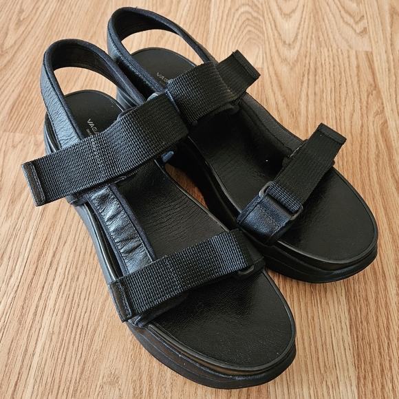 Vagabond Lori Women's Leather Strappy Black Open Toe Sporty Sandals Size 11. - Picture 15 of 16